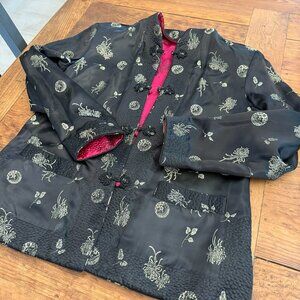 SILVER LAKE reversible 2-sided Silk Kimono Jacket